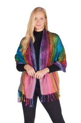 Rainbow 'pashmina' style scarf