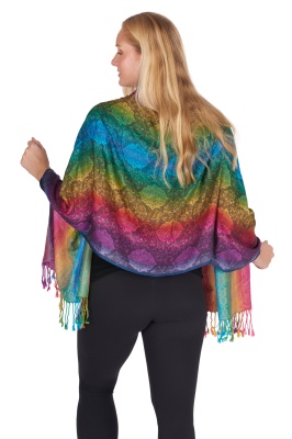 Rainbow 'pashmina' style scarf