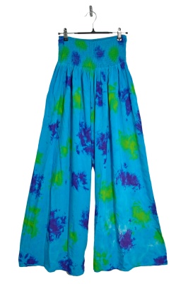 Revived Long tie dye wide leg trousers