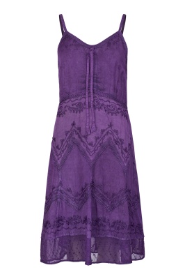 Minerva embroidered strappy dress