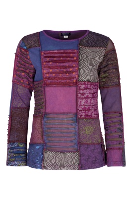 Verity fleece patchwork top