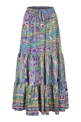 Zephyr silky tiered whimsy skirt