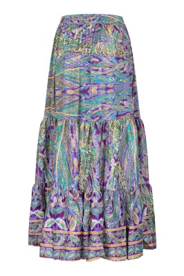 Zephyr silky tiered whimsy skirt