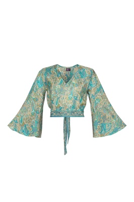 Zephyr bell sleeve whimsy wrap top