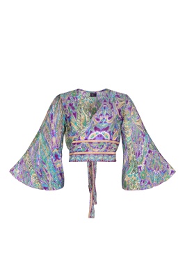 Zephyr bell sleeve whimsy wrap top