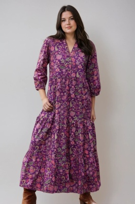 Sybil tiered maxi dress