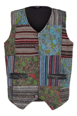 Bodhi mushroom patchwork waistcoat