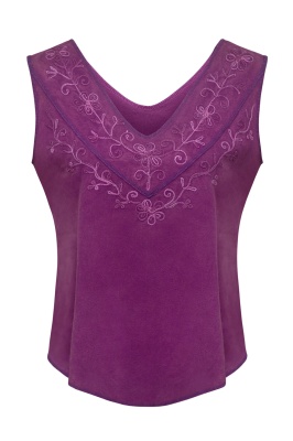 Genevieve embroidered sleeveless top