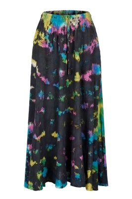 Nixie tie dye flared maxi skirt with pockets