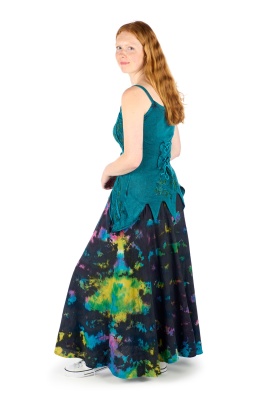 Nixie tie dye flared maxi skirt with pockets