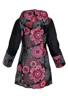 Pink Mandala Print Long Jacket