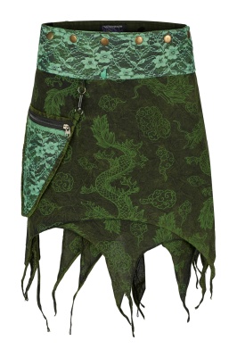 Dragon & lace pixie wrap skirt