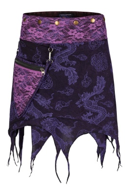 Dragon & lace pixie wrap skirt