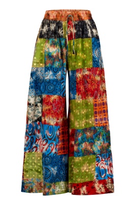 Meraki patchwork wide leg trousers