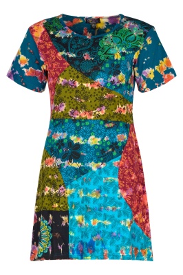 Meraki patchwork tie dye dress