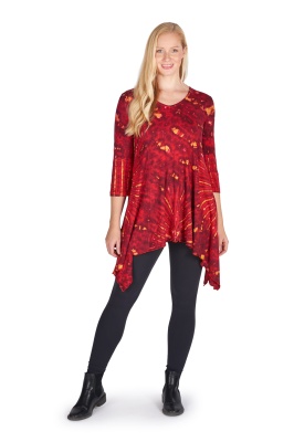 Firefly asymmetric tunic top