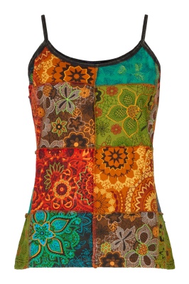 Flower power patchwork strappy top