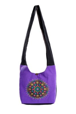 Rainbow mandala shoulder bag