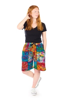 Sunbeam patchwork comfort fit shorts