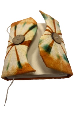 Tie dye lokta eco journal - pocket size