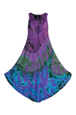 Rainbow tie dye sleeveless dress
