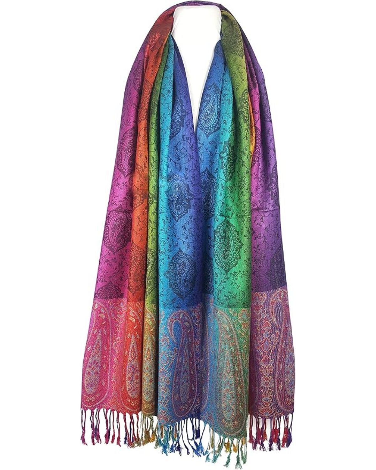 Rainbow 'pashmina' style scarf