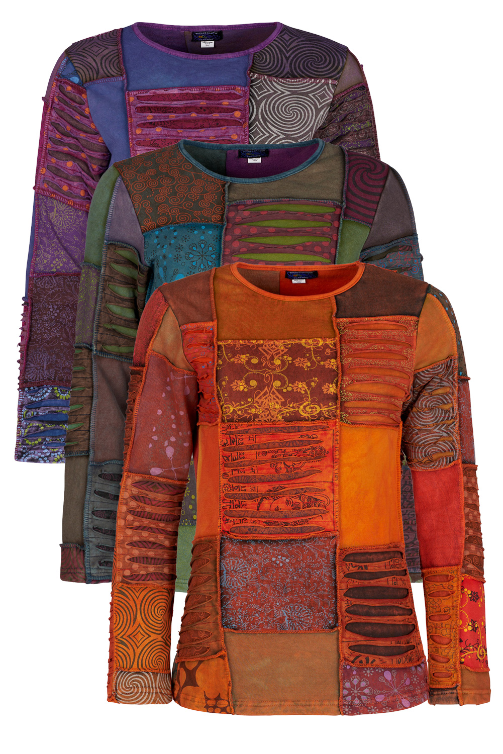 Verity fleece patchwork top