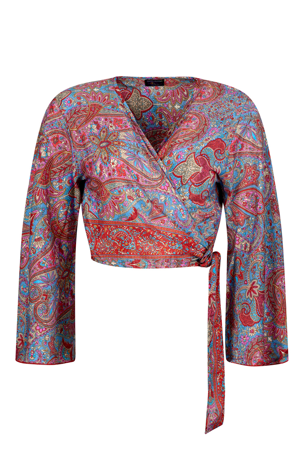 Wicked Dragon Clothing - Bohemian style silky tie front top