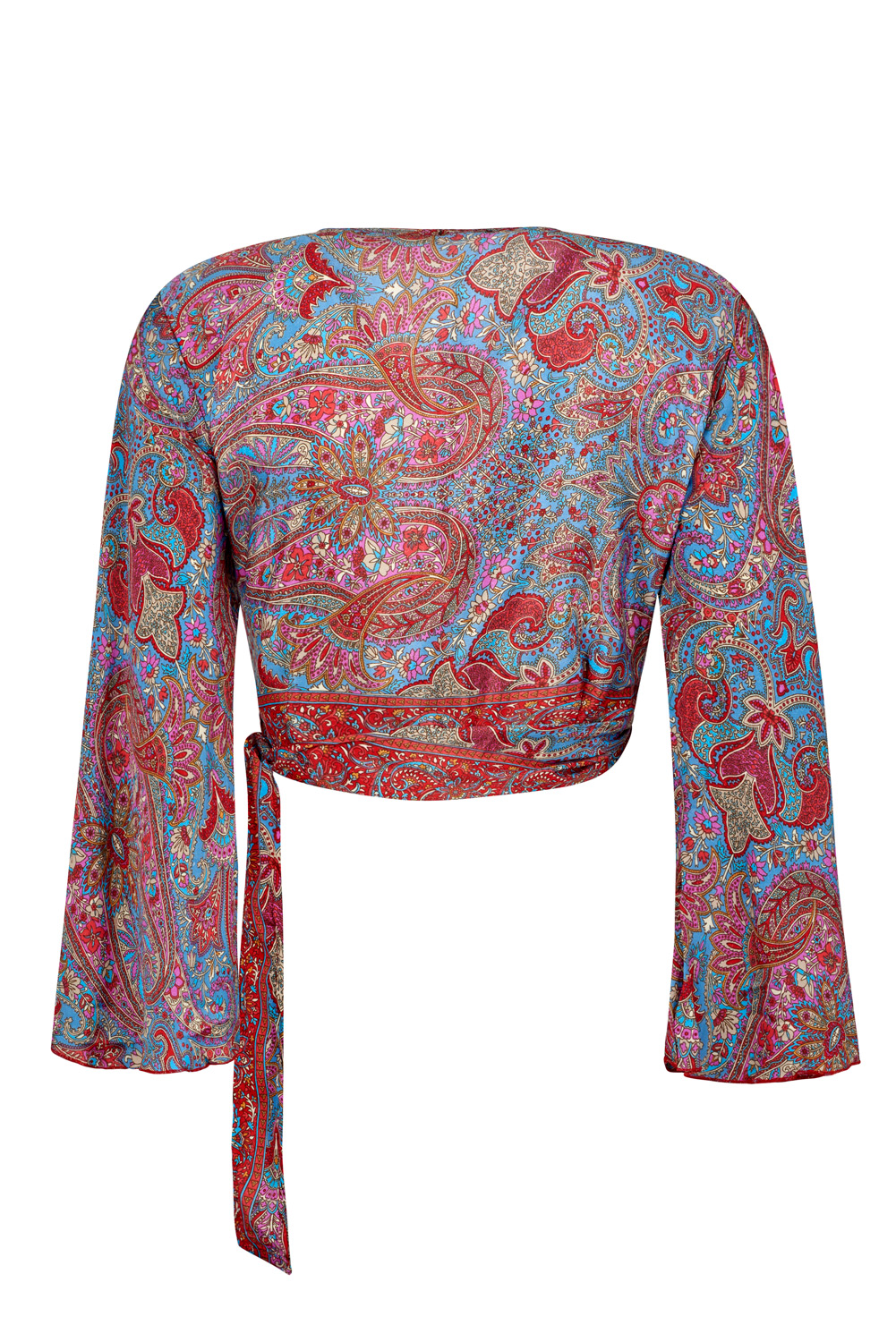 Wicked Dragon Clothing - Bohemian style silky tie front top