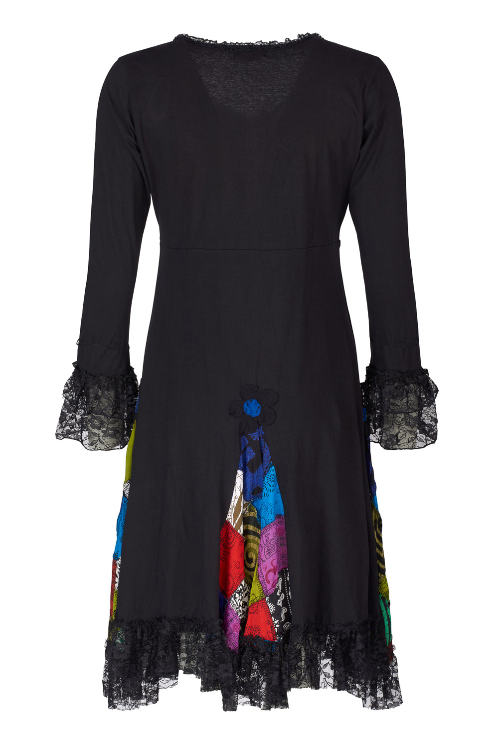 Wicked Dragon Clothing - Long sleeve dress with patchwork and lace detail