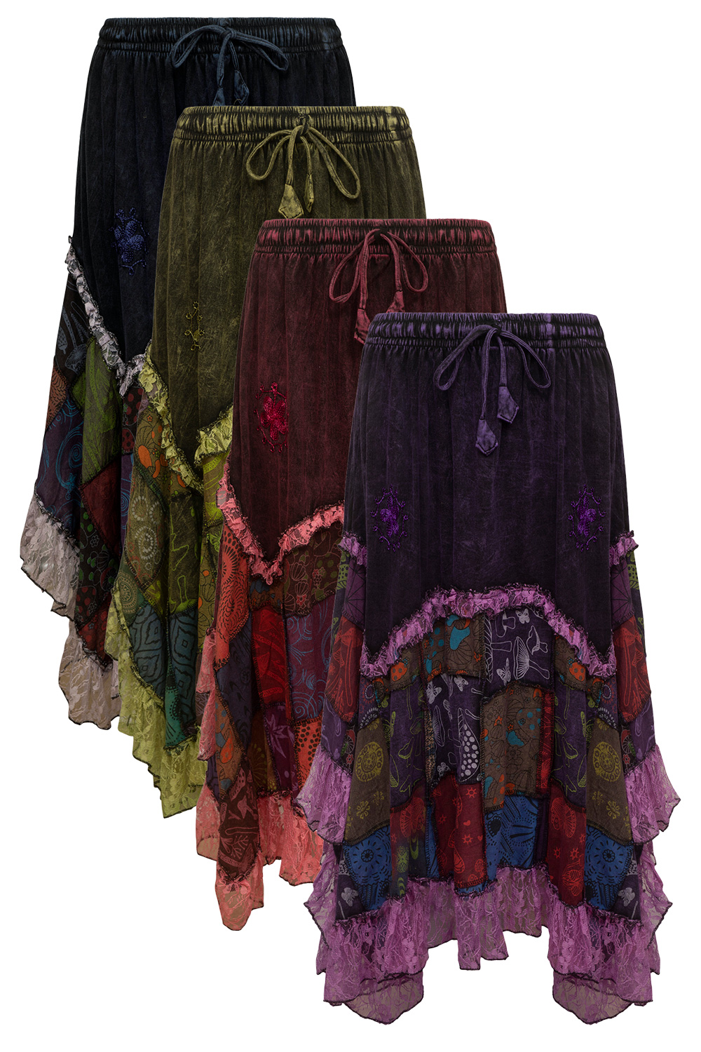 Amoris patchwork skirt