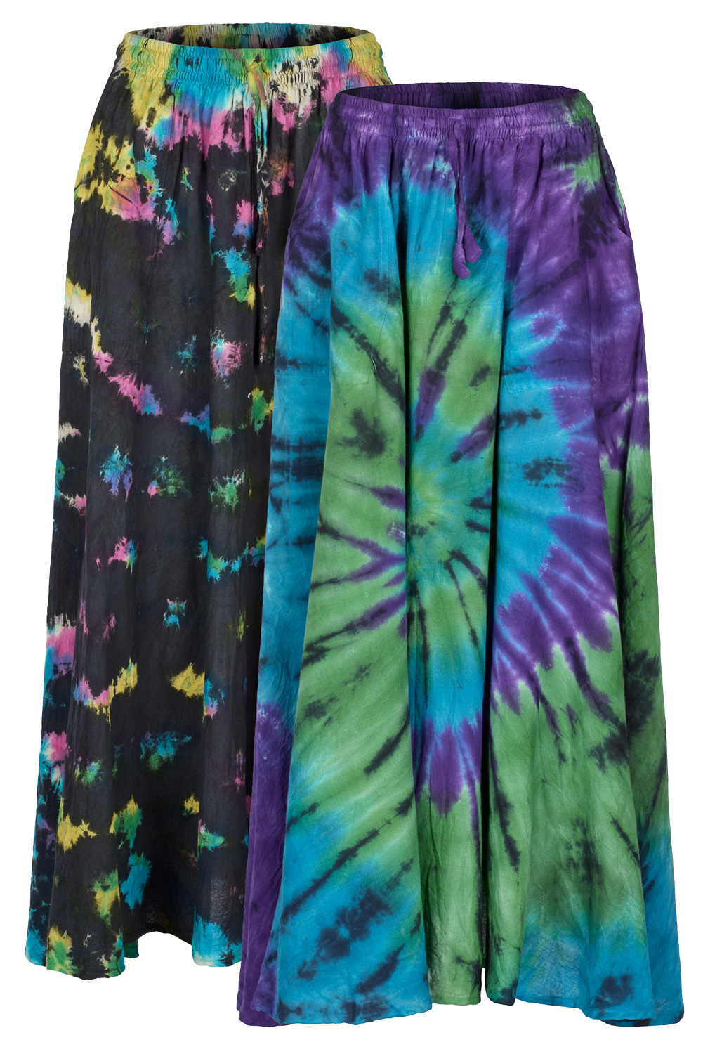 Nixie tie dye flared maxi skirt with pockets