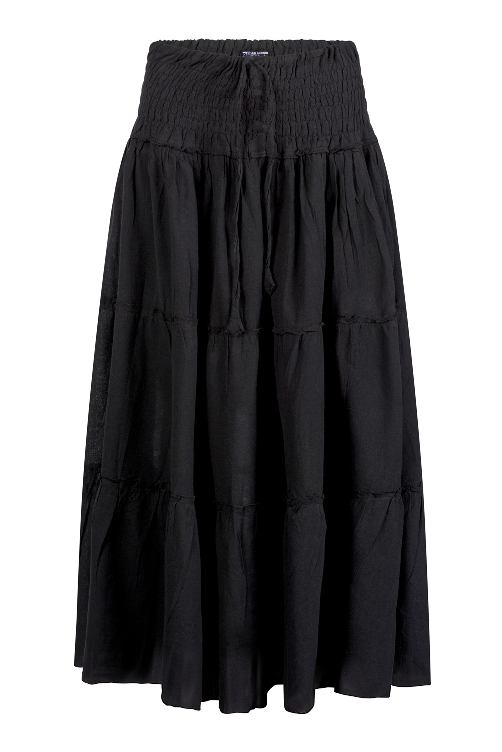 Wicked Dragon Clothing - Tiered maxi skirt with pockets