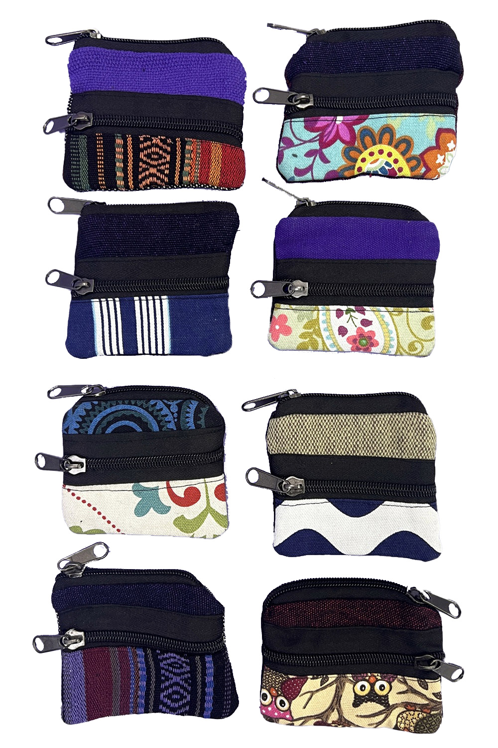 Eco friendly double pocket coin purse