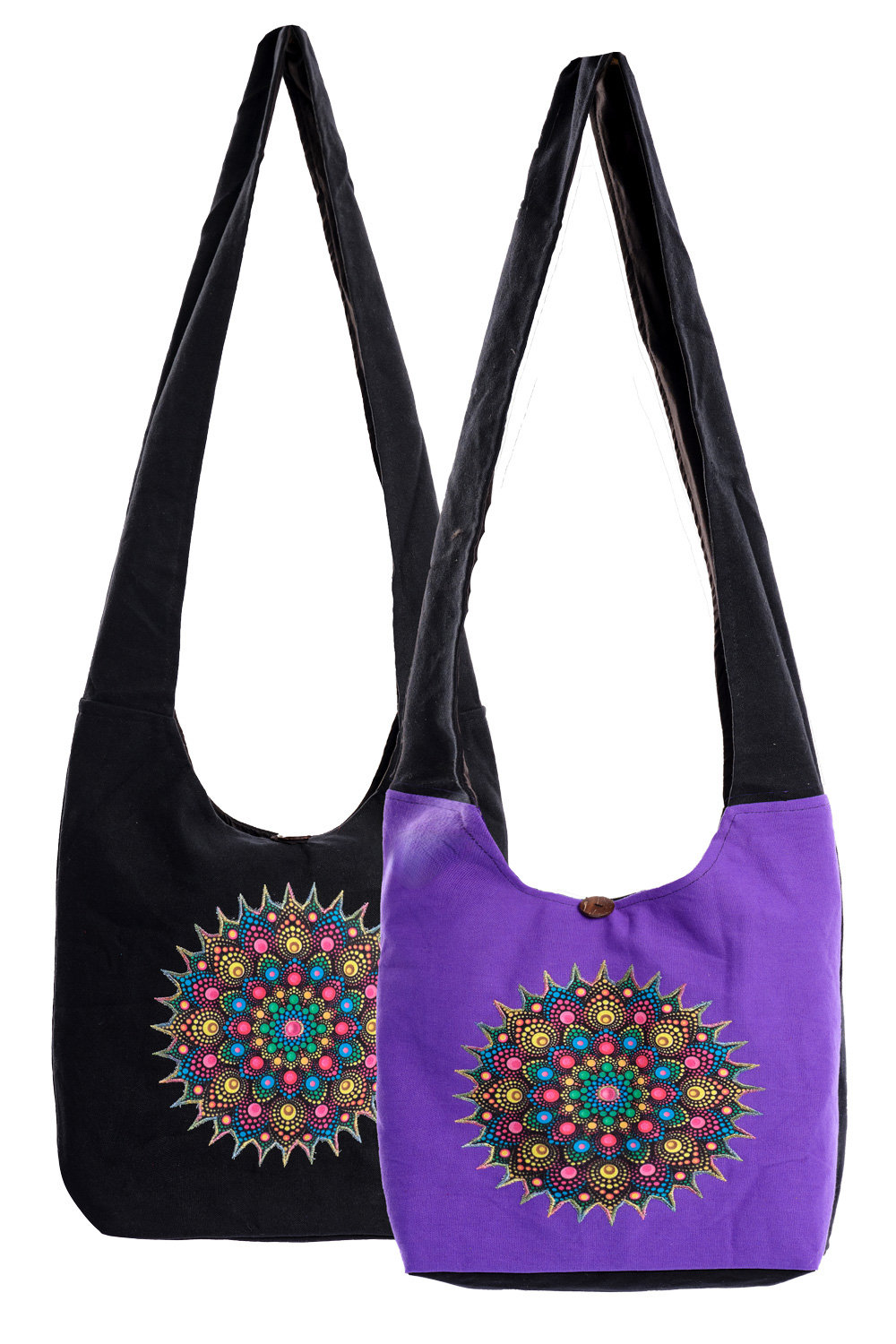 Rainbow mandala shoulder bag