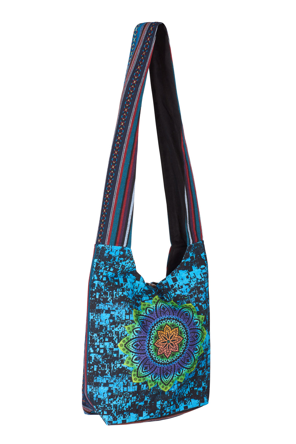 Wicked Dragon Clothing - Flower print shoulder hippie bag