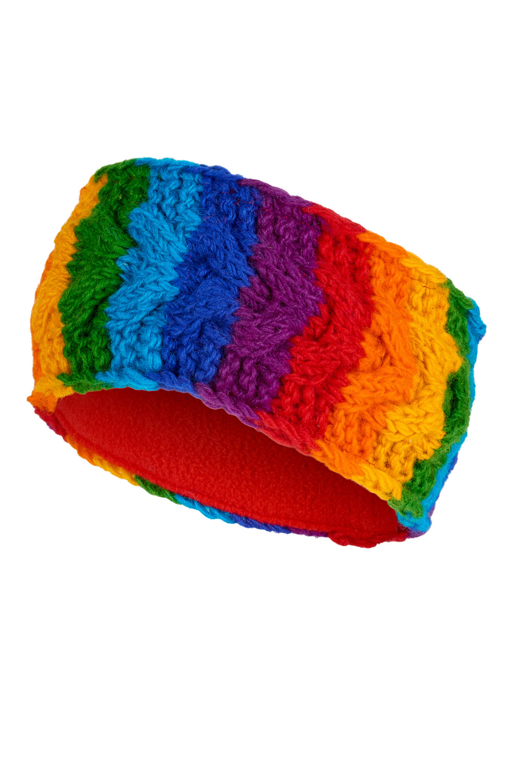 Rainbow wool hippie headband